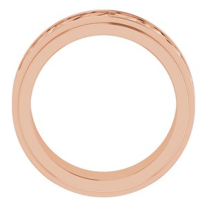 14k Yellow Or White Or Rose Gold Double Stepped-Edge Sculptural Flat Band