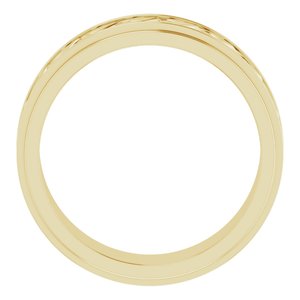 10k Yellow Or White Or Rose Gold Double Stepped-Edge Sculptural Flat Band