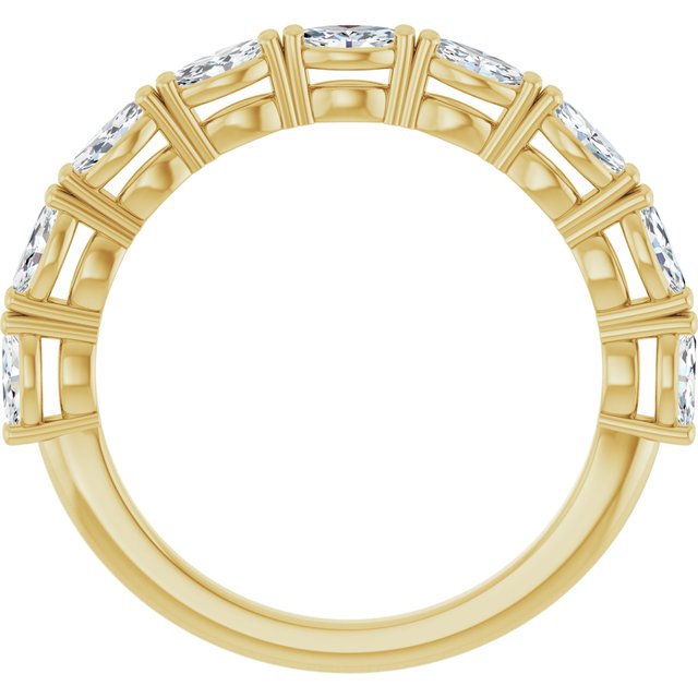 14K Yellow Or White Gold Marquise 4 X 2 Mm Polished 5/8 Ctw Lab-Grown Diamond Anniversary Band
