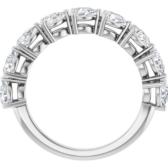 14K Yellow Or White Gold Pear 4 X 3 Mm Polished 1 1/4 Ctw Lab-Grown Diamond Anniversary Band