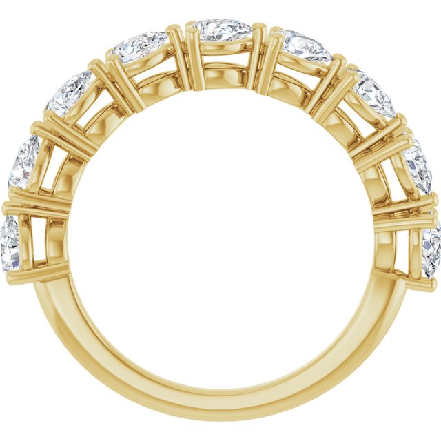 14K Yellow Or White Gold Pear 4 X 3 Mm Polished 1 1/4 Ctw Lab-Grown Diamond Anniversary Band