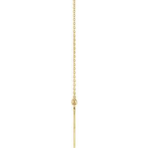 14K Yellow Gold 20 X 20 Mm 16 In Polished Engravable Necklace