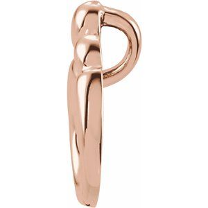14K Rose Gold 14.5 X 9.8 Mm Polished Mother  And Child Pendant