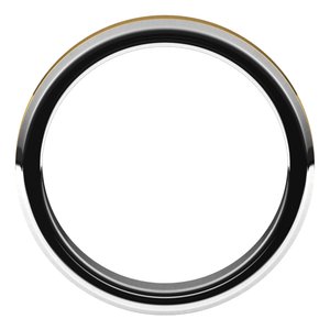 14K Yellow Or White Or Rose Gold Beveled-Edge Flat Band