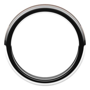 14K Yellow Or White Or Rose Gold Beveled-Edge Flat Band