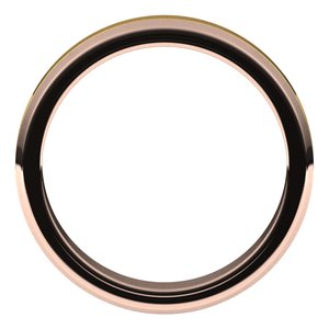 14K Yellow Or White Or Rose Gold Beveled-Edge Flat Band