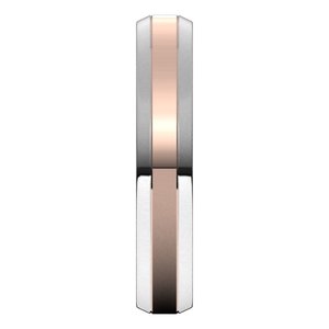 14K Yellow Or White Or Rose Gold Beveled-Edge Flat Band