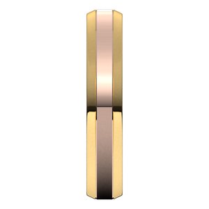 14K Yellow Or White Or Rose Gold Beveled-Edge Flat Band