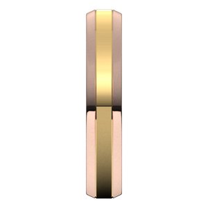 14K Yellow Or White Or Rose Gold Beveled-Edge Flat Band