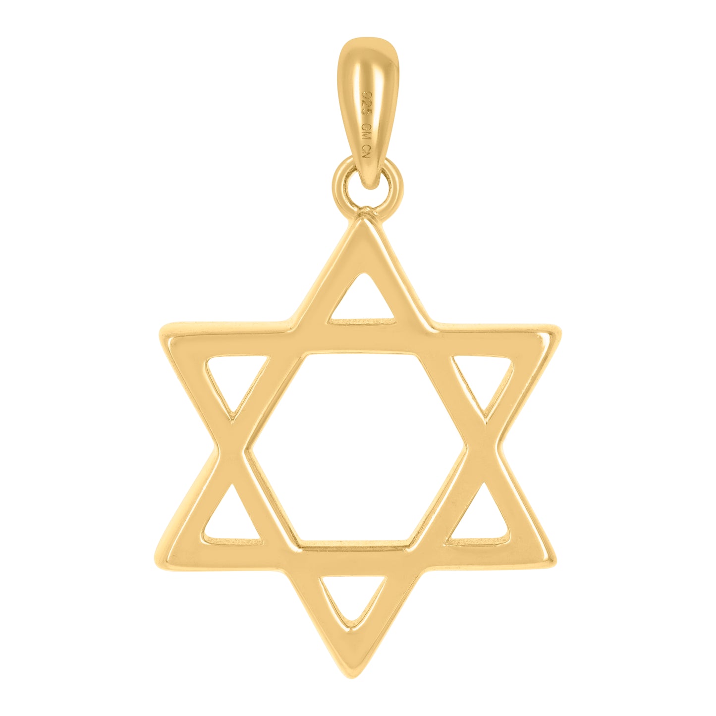 Sterling Silver Unisex Star Of David Religious Symbol Charm Pendant