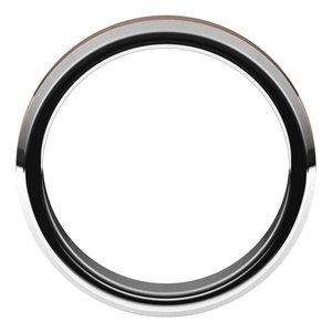 14K Yellow Or White Or Rose Gold Beveled-Edge Flat Band