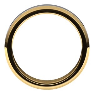 14K Yellow/White Gold  5 Mm Beveled Edge Band Size 11
