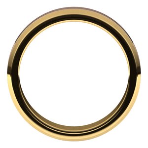 14K Yellow Or White Or Rose Gold Beveled-Edge Flat Band