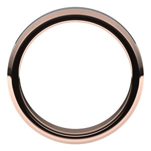 14K Rose/White Gold 5 Mm Beveled Edge Band Size 8.5