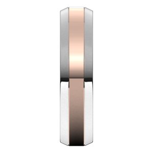 14K Yellow Or White Or Rose Gold Beveled-Edge Flat Band