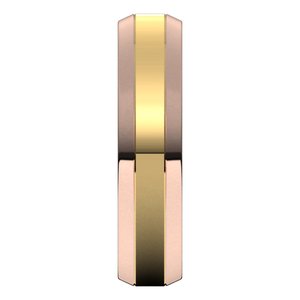 14K Yellow Or White Or Rose Gold Beveled-Edge Flat Band