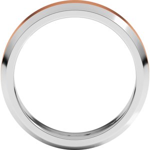 14K Yellow Or White Or Rose Gold Beveled-Edge Flat Band