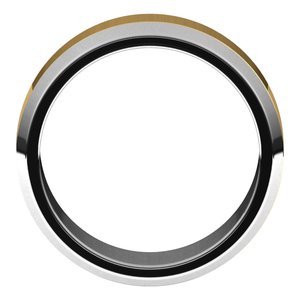 14K Yellow Or White Or Rose Gold Beveled-Edge Flat Band
