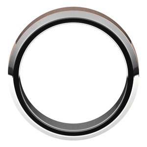 14K Yellow Or White Or Rose Gold Beveled-Edge Flat Band