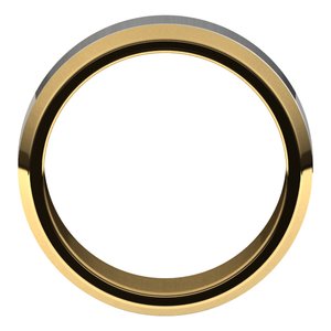 14K Yellow Or White Or Rose Gold Beveled-Edge Flat Band