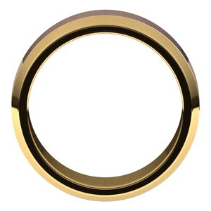 14K Yellow Or White Or Rose Gold Beveled-Edge Flat Band