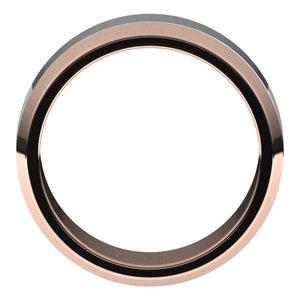 14K Yellow Or White Or Rose Gold Beveled-Edge Flat Band