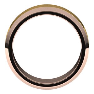 14K Yellow Or White Or Rose Gold Beveled-Edge Flat Band
