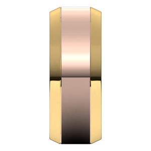 14K Yellow Or White Or Rose Gold Beveled-Edge Flat Band