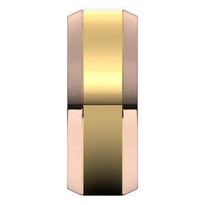 14K Yellow Or White Or Rose Gold Beveled-Edge Flat Band