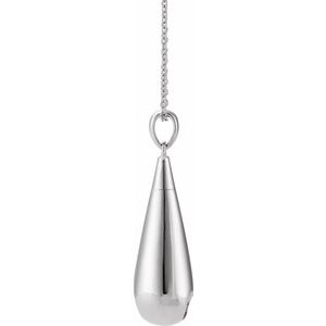 10K White Gold Without Box Polished Tear Of Love Ash Holder Necklace