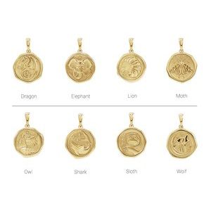 14K Yellow Gold Sloth 22.8 X 15.4 Mm Polished Spirit Animal Pendant