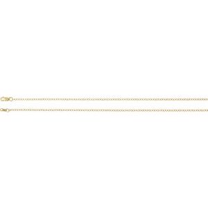 14K Yellow Gold Flat Cable Chain, Length: 18 In, Width: 1.8 Mm