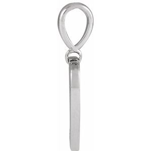 14K White Gold Round 1.3Mm G-H I1 .01 Ct Natural Diamond Heart Pendant