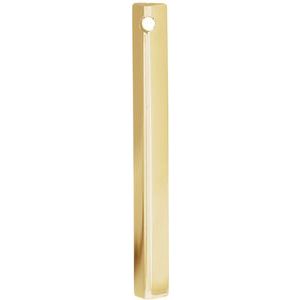 14K Yellow Or White Or Rose Gold Or Sterling Silver Or Platinum Polished Engravable Three-Sided Bar Pendant