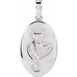 Sterling Silver 19.17 X 12.91 Mm Polished Pet Ash Holder Pendant With Accessory Kit