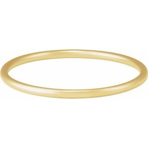 14K Yellow Gold 4 Mm 7 3/4 In Polished Bangle Bracelet