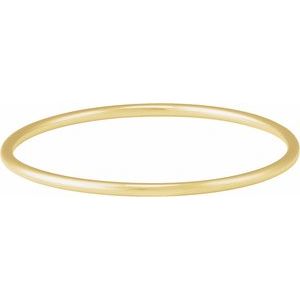 14K Yellow Gold 3 Mm 7 3/4 In Polished Bangle Bracelet