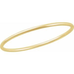 14K Yellow Gold 3 Mm 7 1/2 In Polished Bangle Bracelet