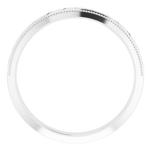 18K Yellow Or White Gold Milgrain Geometric Band