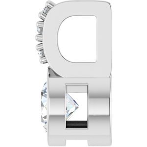 14K White Gold Round 4Mm G-H Si1-Si2 1/4 Ctw Lab-Grown Diamond Pendant