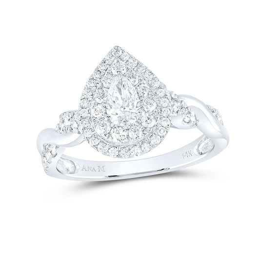 14K Yellow Or White Gold  Pear Diamond Solitaire Bridal Wedding Engagement Ring 1 Cttw, Womens Size: 5-10