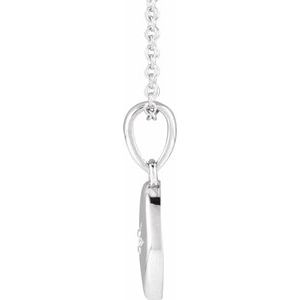 14K White Gold Round 1.5Mm G-H I1 .015 Ct Natural Diamond Star Necklace, Length: 18 In