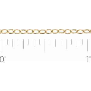 14K Yellow Gold 1.8 mm Flat Cable Chain by the Inch
