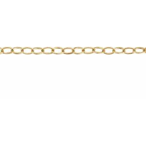 14K Yellow Gold 1.8 mm Flat Cable Chain by the Inch