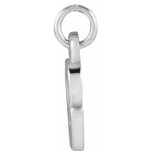 Sterling Silver Polished Petite Initial Pendant