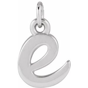 Sterling Silver Polished Petite Initial Pendant