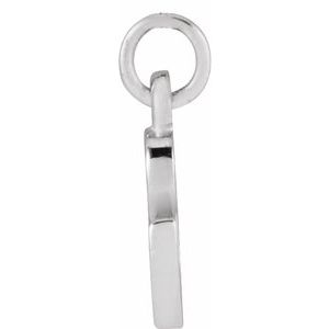 Sterling Silver Polished Petite Initial Pendant