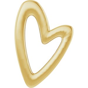 14K Yellow Gold 10.6 X 7.2 Mm Polished Elongated Heart Pendant
