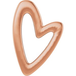 14K Rose Gold 10.6 X 7.2 Mm Polished Elongated Heart Pendant