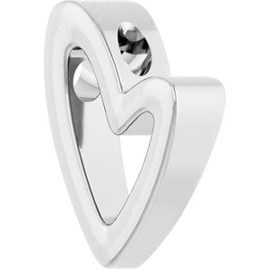 Sterling Silver 10.6 X 7.2 Mm Polished Elongated Heart Pendant